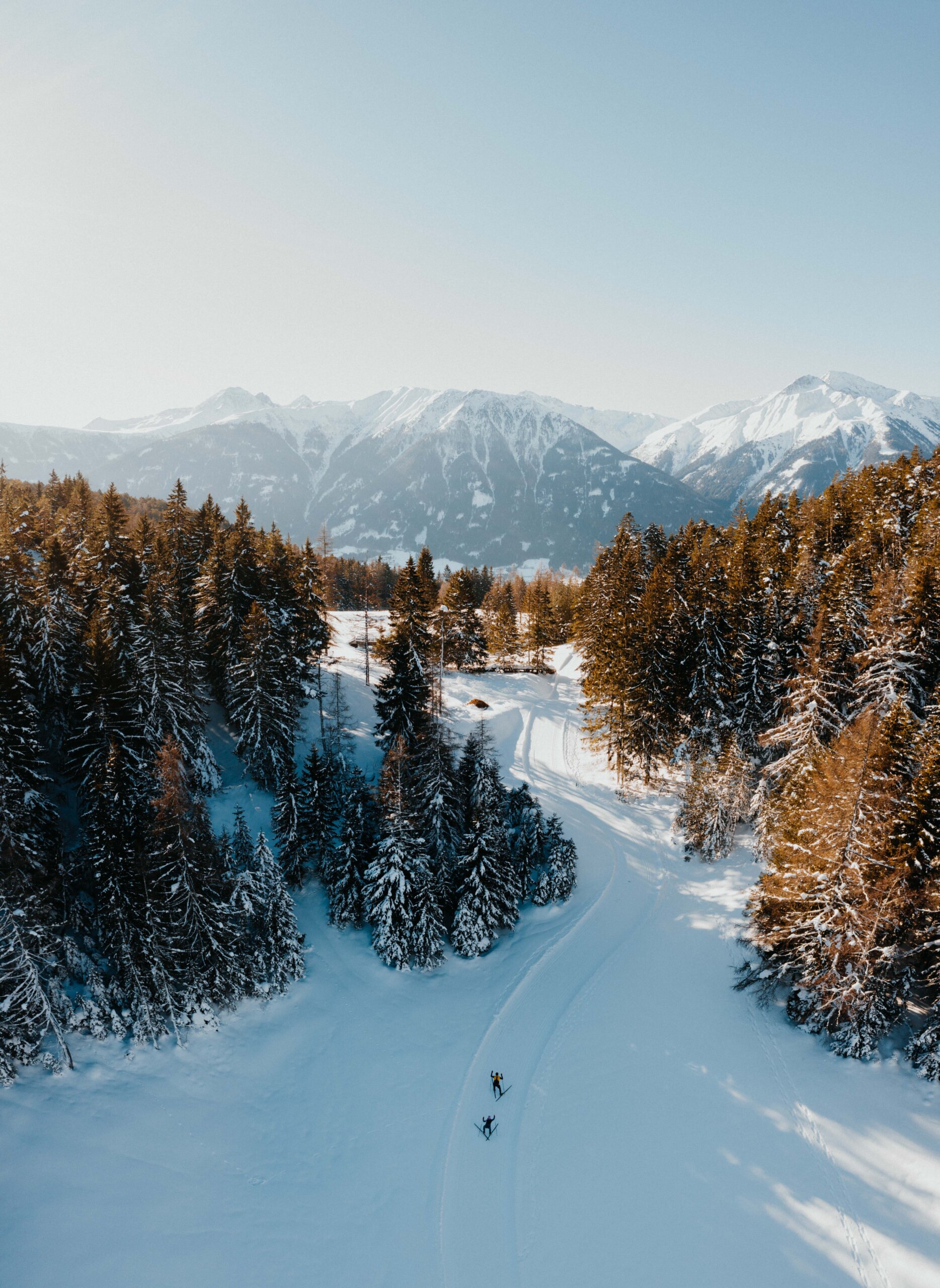 Luftaufnahme beim Langlaufen in Wildmoos – Seefeld (2)